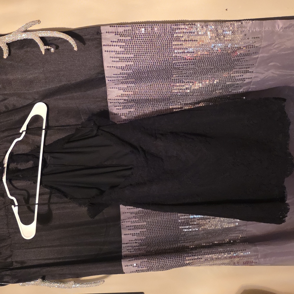 Free People Black Lace Mini Dress - Picture 3 of 4